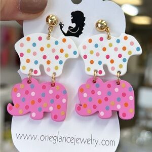 Colorful Elephant Earrings for Kids